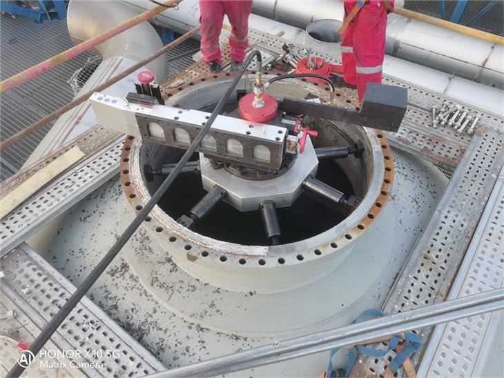 Joysung Portable Flange Facing Machine FDG2000 in Situ Machining Water Convervancy Project
